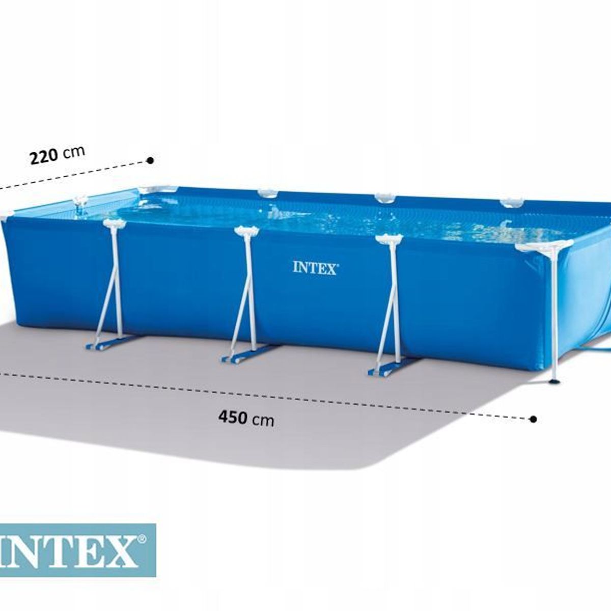 INTEX - Piscina Marco Metálico Con Bomba De Filtro De Cartucho 450x220x84 cm