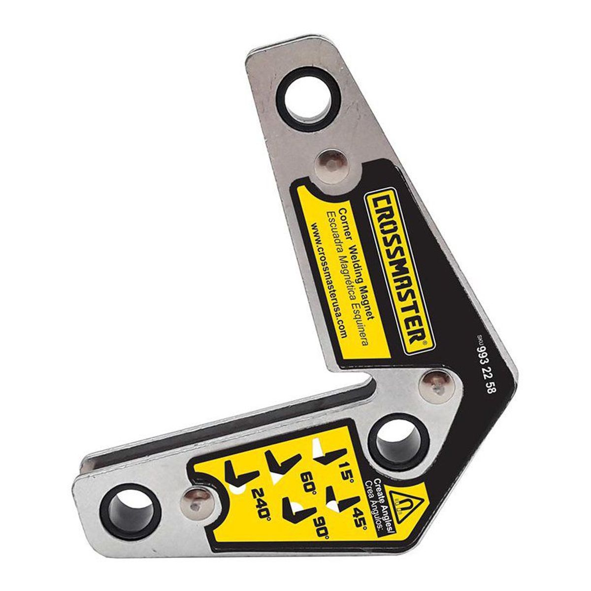 GENERICO - Escuadra Magnética 15° - 45° - 60° -  90° - 240° Crossmaster 9932258