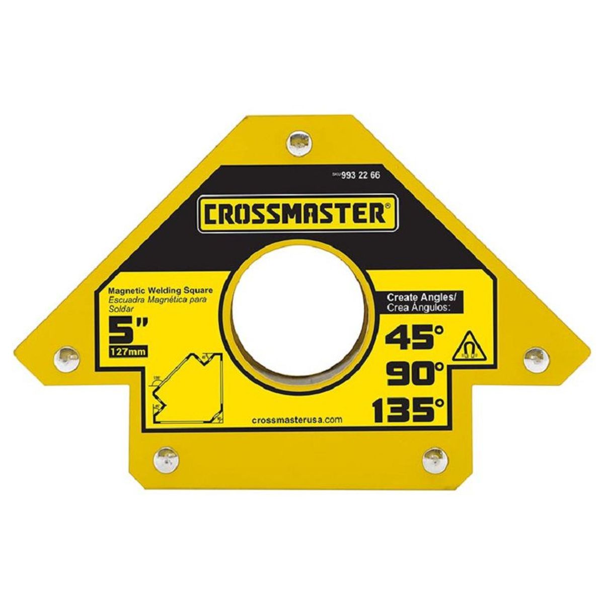 GENERICO - Escuadra Magnética 127mm  45° - 90° - 135° - 34 kg 9932266 Crossmaster