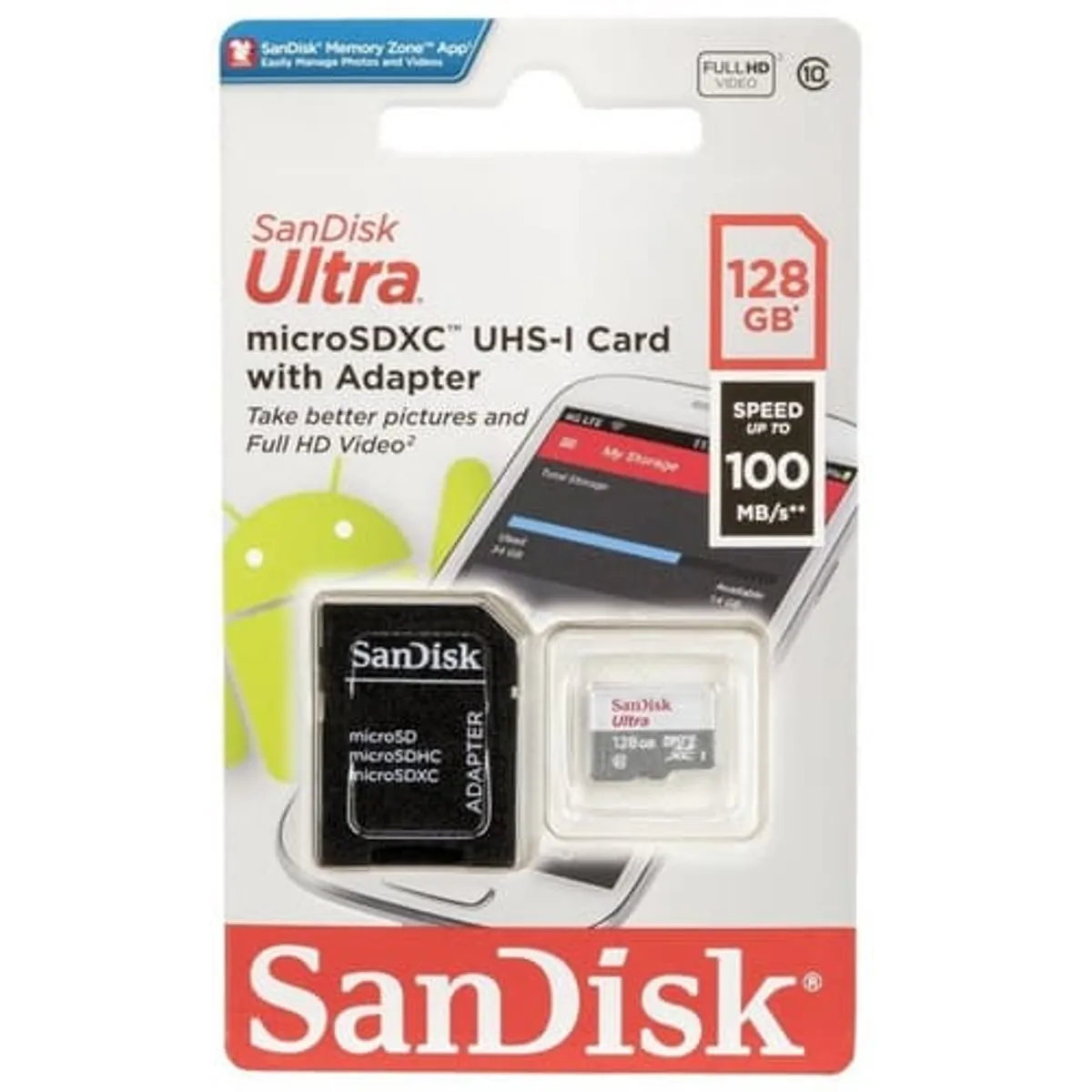 SANDISK - Memoria Micro SD Sandisk Ultra 128GB