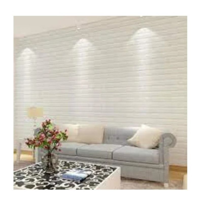 GENERICO - Papel tapiz autoadhesivo 3d ladrillo decorativo blanco 10 pcs