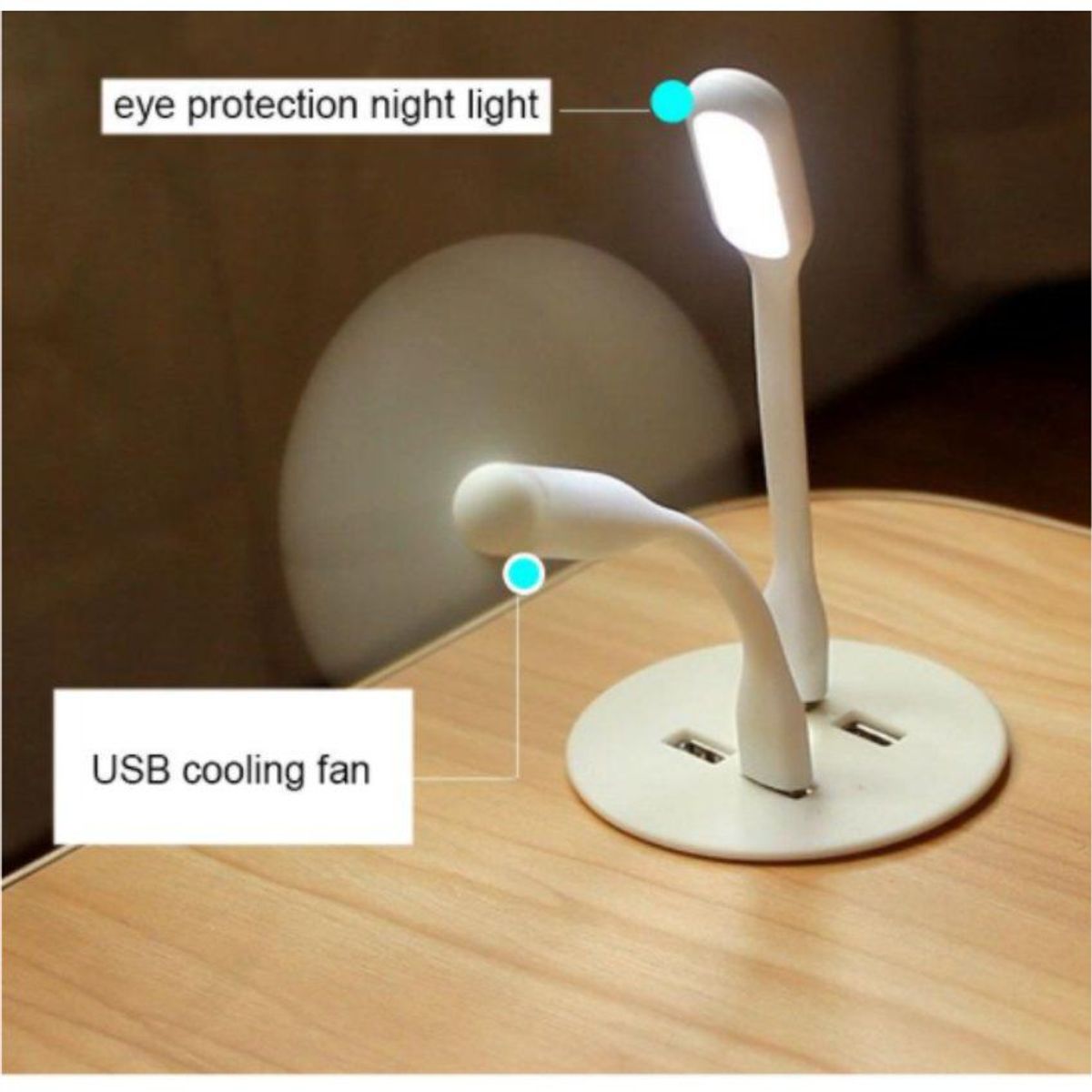 GENERICO - Mesa para laptop+ 4 puertos usb+ lampara+ ventilador de calidad