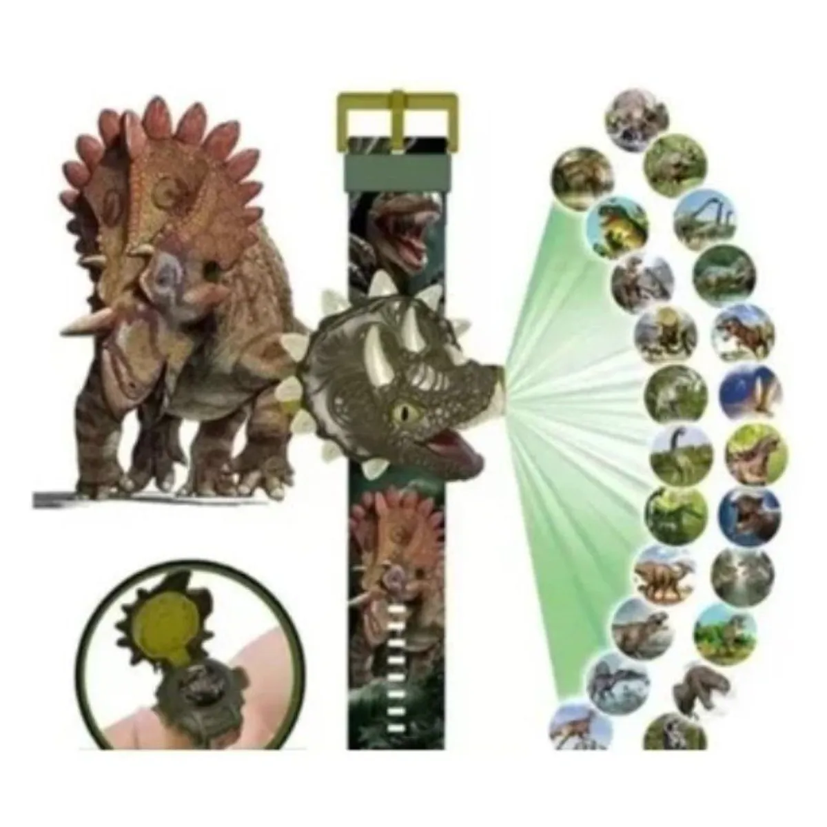 GENERICO - Reloj infantil de proyección de dinosaurio para niños