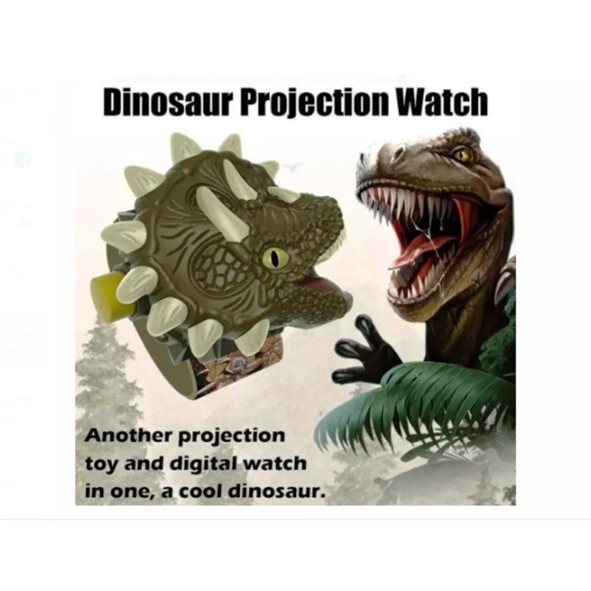 GENERICO - Reloj infantil de proyección de dinosaurio para niños