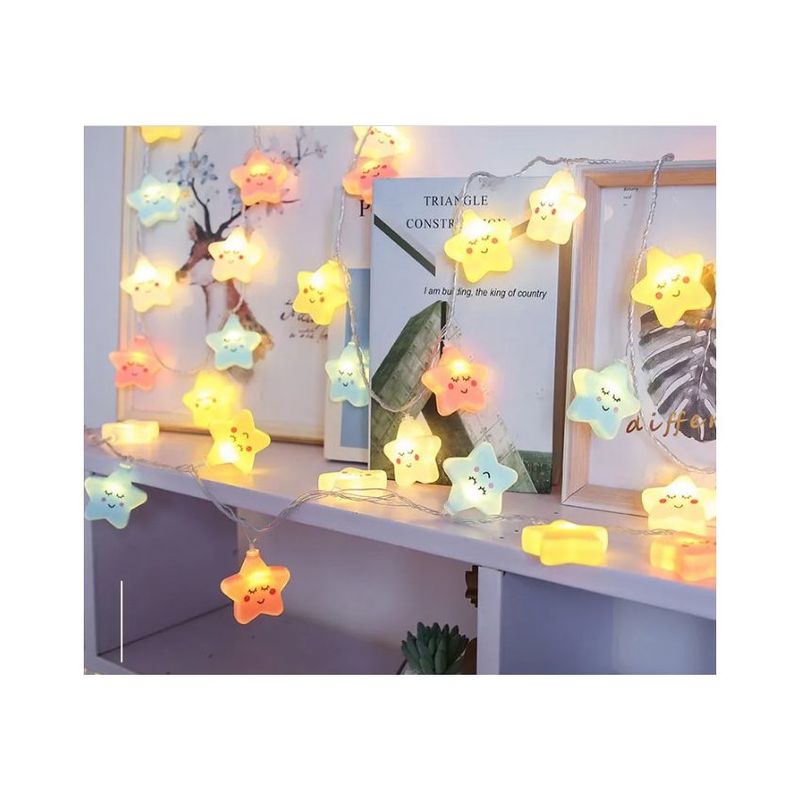GENERICO - Cadena de Luces led con forma de estrella - Kids - Multicolor