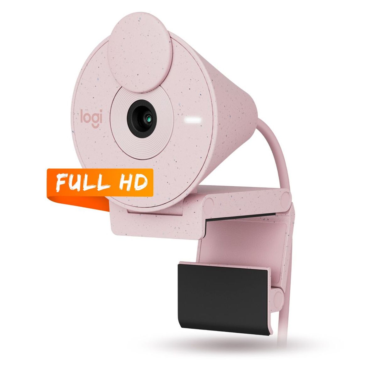 LOGITECH - Camara web Logitech Brio 300 Full HD 1080P USB-C Rosa
