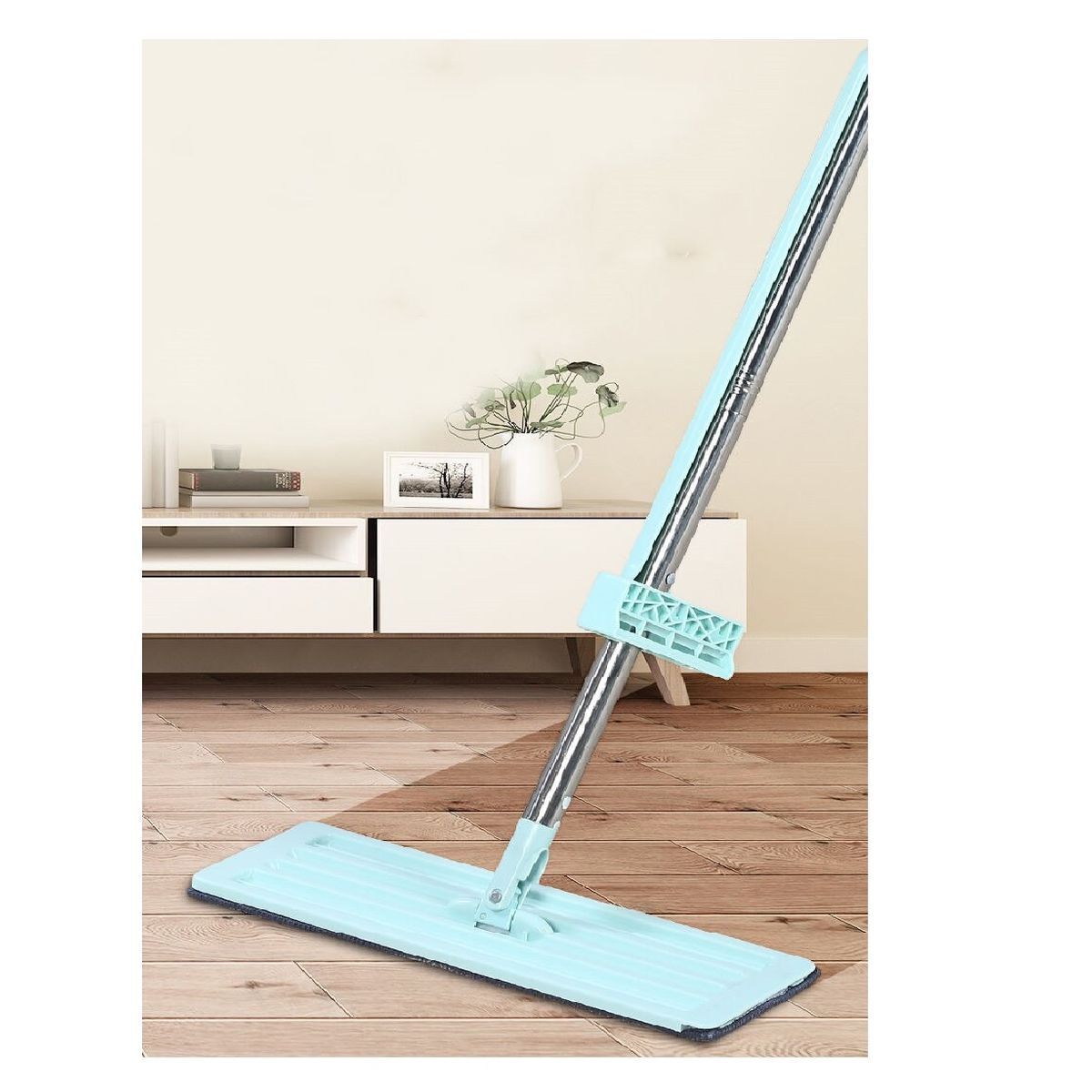 GENERICO - Trapeador Plano 360° 2 Mopas Absorbente y Escurridor