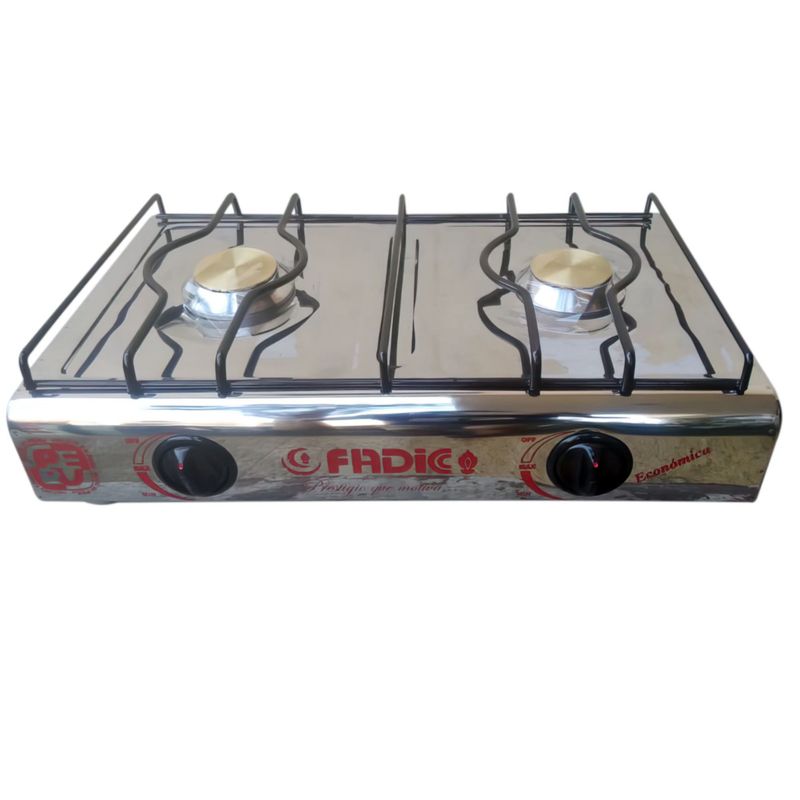 FADIC - COCINA DE MESA 2 HORNILLAS TOTAL ACERO INOXIDABLE MARCA FADIC
