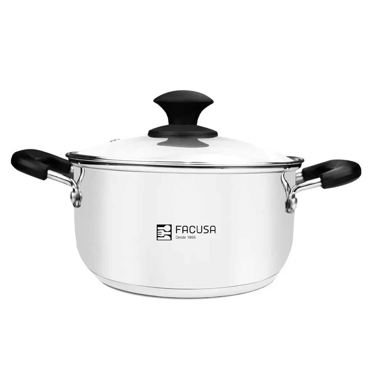 FACUSA - Juego de Ollas 6 Piezas con tapa de acero Facusa