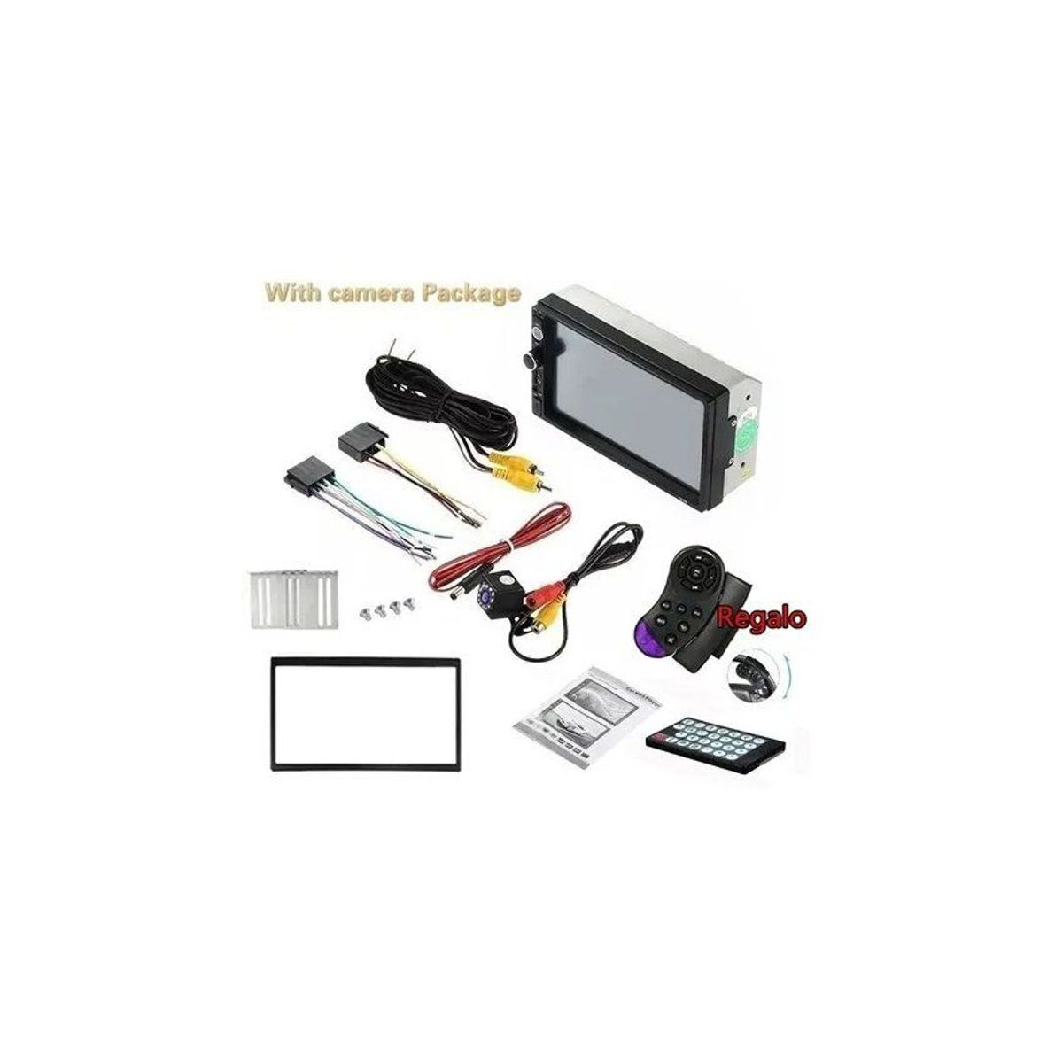 VATYERTY - Estéreo para auto fnbrli mirror link 7 7010b con cámara