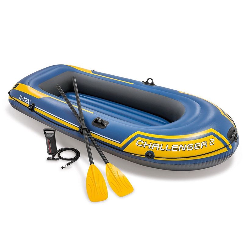 INTEX - Intex - Bote Chalenger con remos e inflador 236x114x41 cm para 2 personas