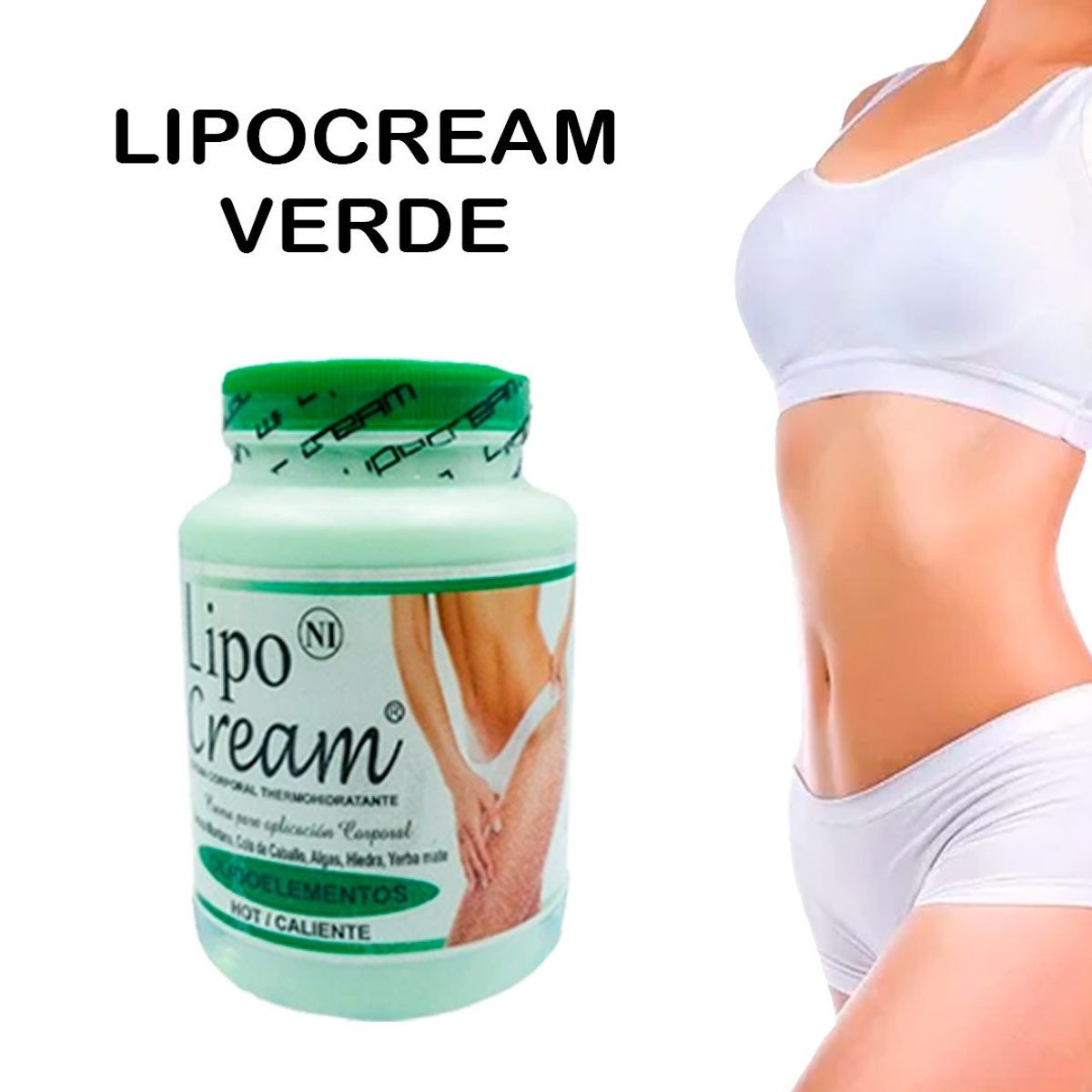 GENERICO - Crema Reductora Lipocream Quema Grasa Reduce Medidas - VERDE