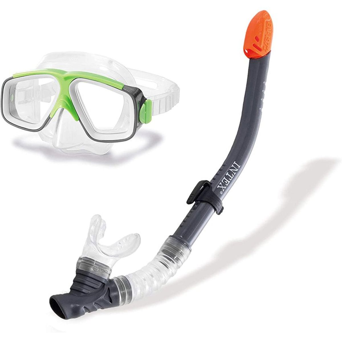INTEX - snorkel - set de buceo máscara y tubo - 8 a + - VERDE