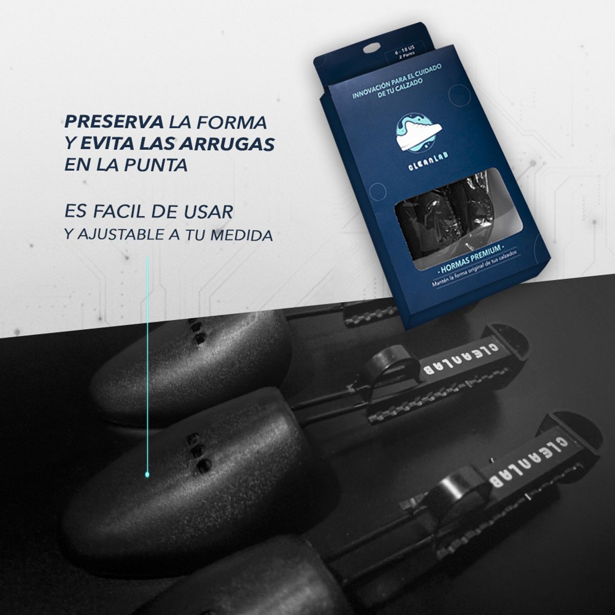 CLEAN LAB - Hormas Premium 2 pares  - Protección Zapatillas