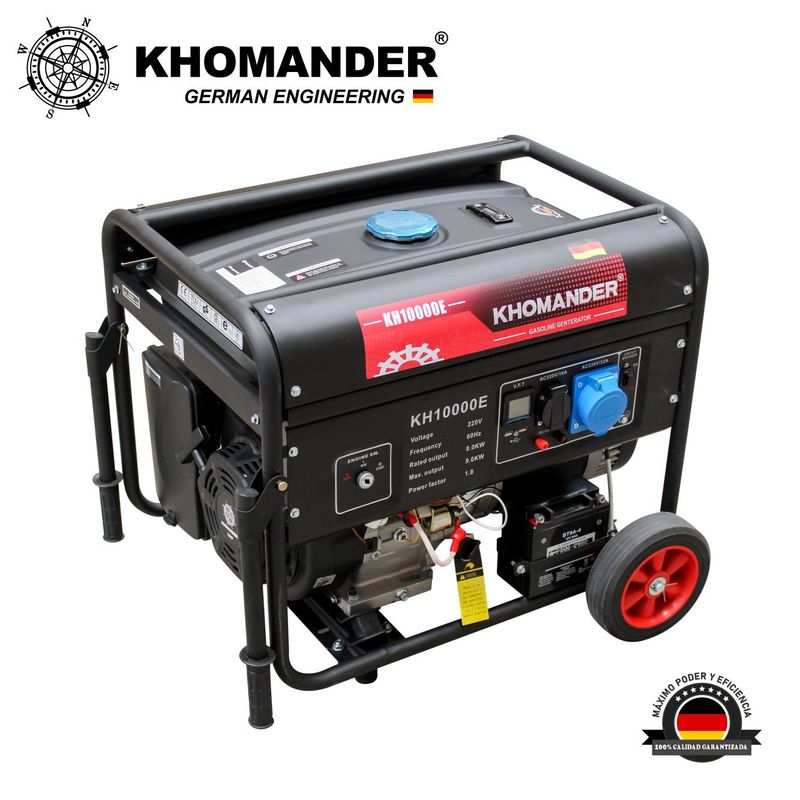 KHOMANDER - GENERADOR GASOLINERO 9000W  220V - KHOMANDER - A. ELECTRICO Y MAN.
