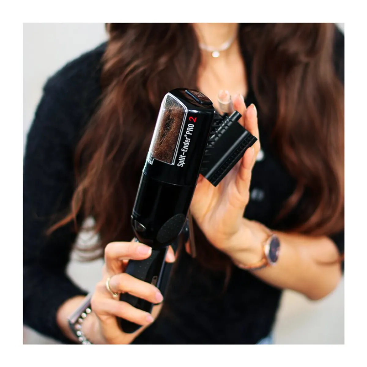 SPLIT ENDER PRO - Cortador de puntas abiertas recargable split ender pro 2- Reacondicionado negro-