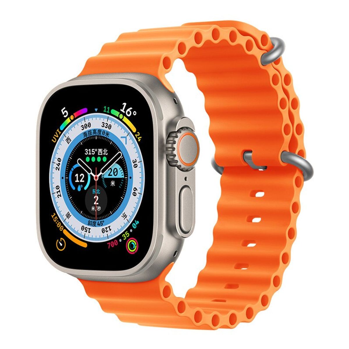 GENERICO - Correa Silicona Ocean para APPLE WATCH 41mm - 40mm - 38mm - Naranja