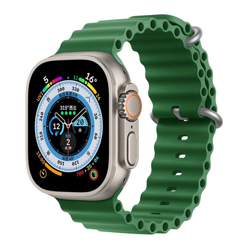 GENERICO - Correa Silicona Ocean para APPLE WATCH 41mm - 40mm - 38mm - Verde