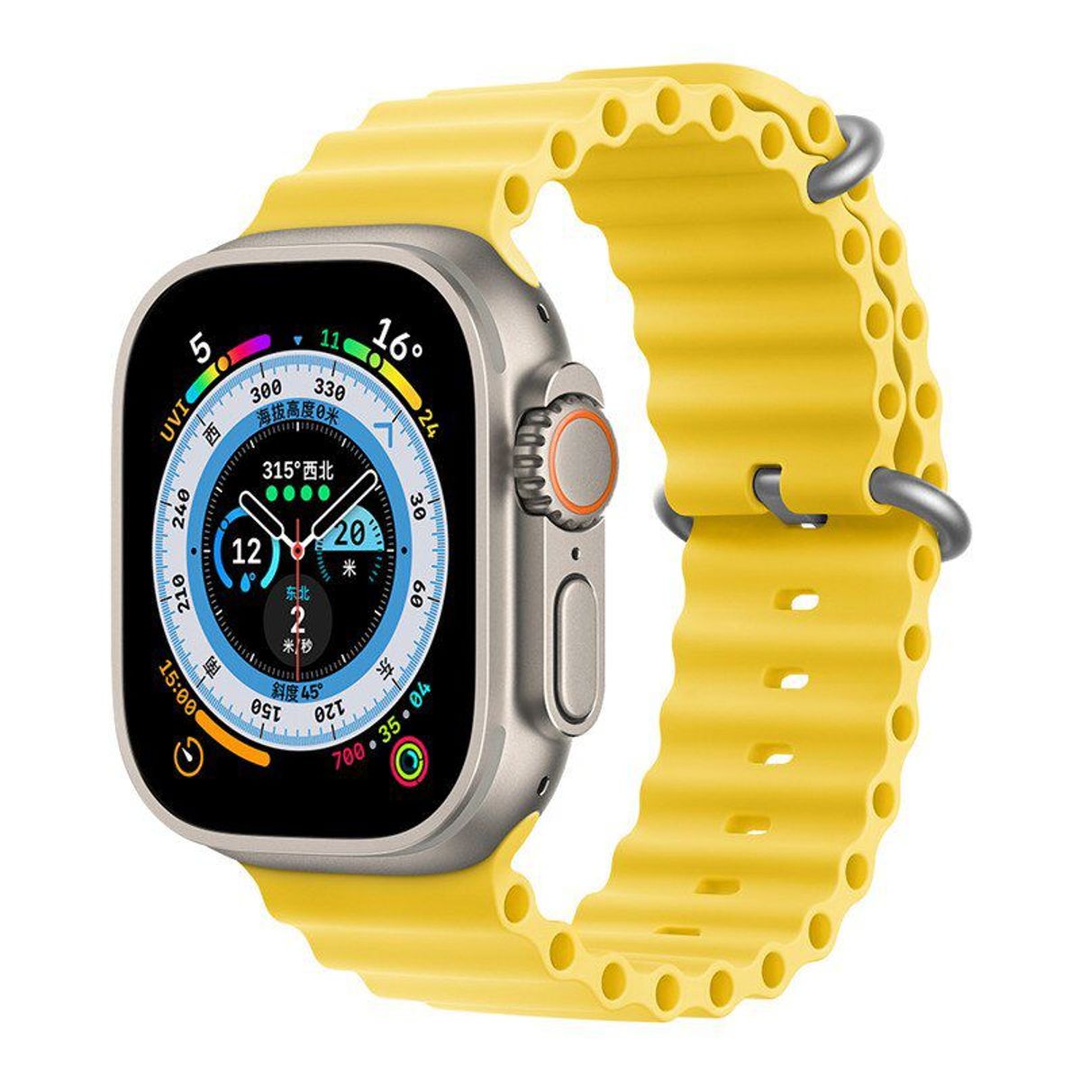 GENERICO - Correa Silicona Ocean para APPLE WATCH 41mm - 40mm - 38mm - Amarillo