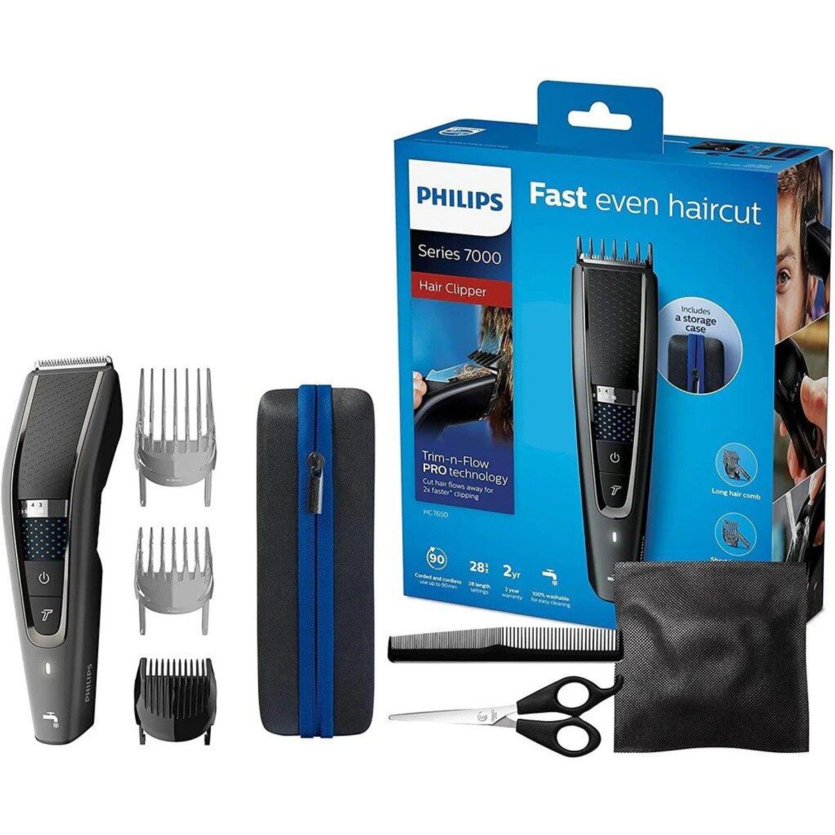 PHILIPS - Cortadora de Cabello clipper series 7000 HC7650