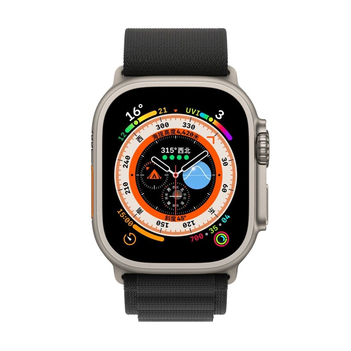 GENERICO - Correa Nylon Alpine para APPLE WATCH 49mm - 45mm - 44mm - 42mm - Negro