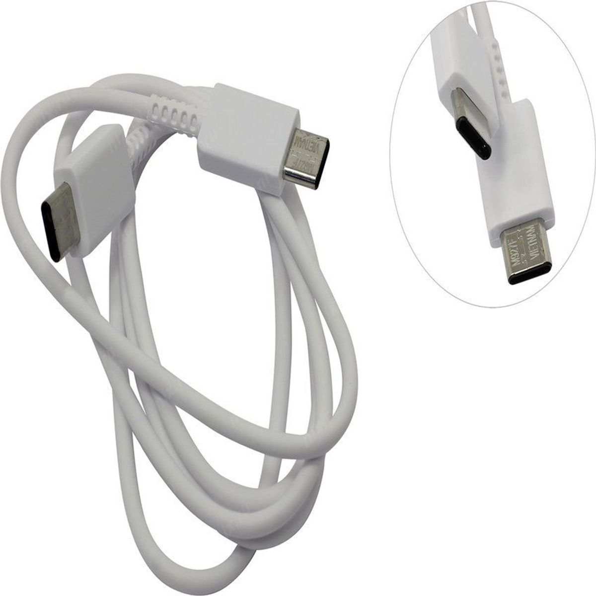 GENERICO - Cable Usb Tipo C A Tipo C 5a20v Fast Charger - Blanco