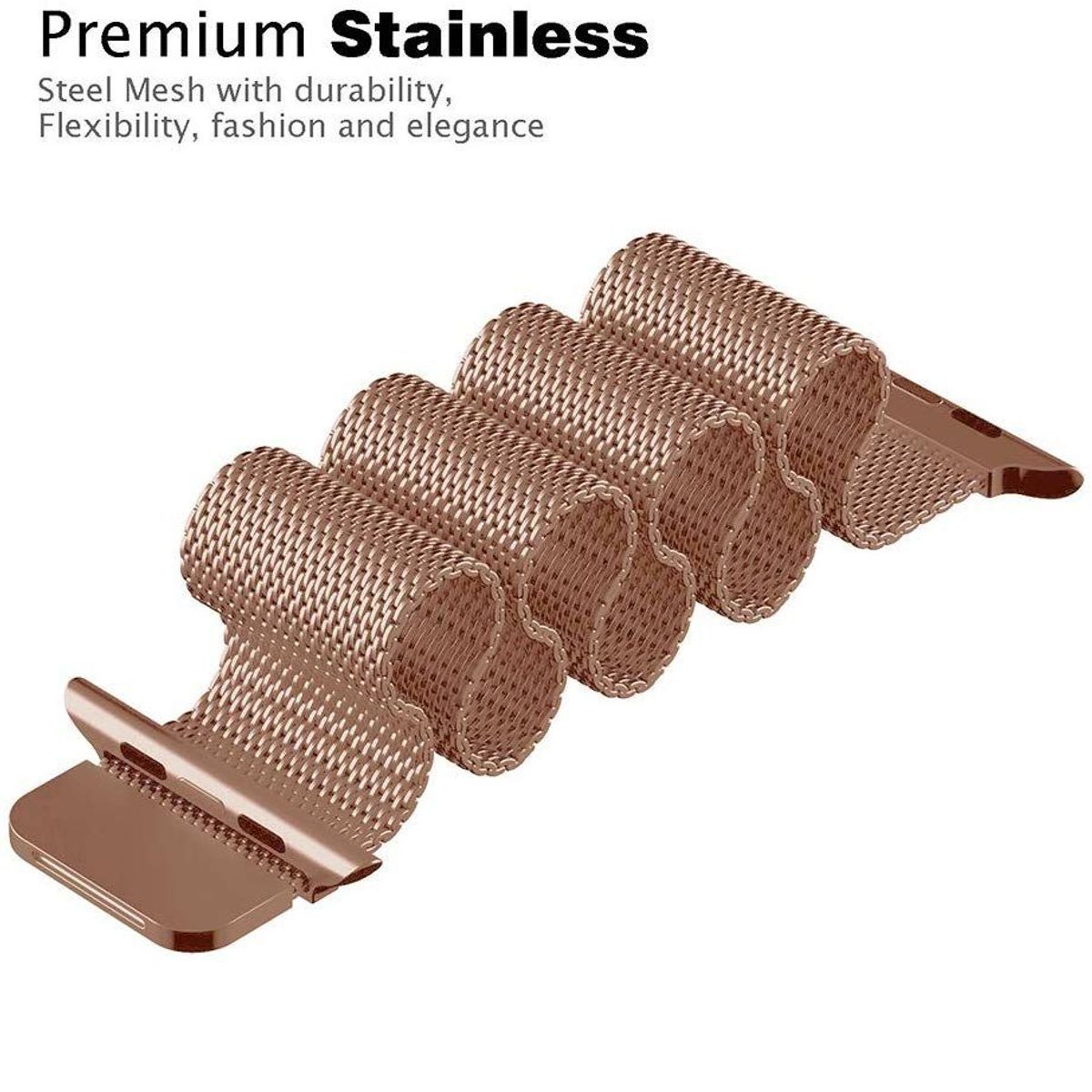 GENERICO - Correa Milanese para Apple Watch 38mm - 40mm - 41mm - Champagne