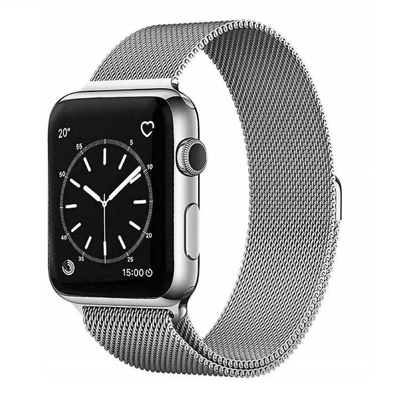 GENERICO - Correa Milanese para Apple Watch 42mm - 44mm - 45mm - 49mm - Plata