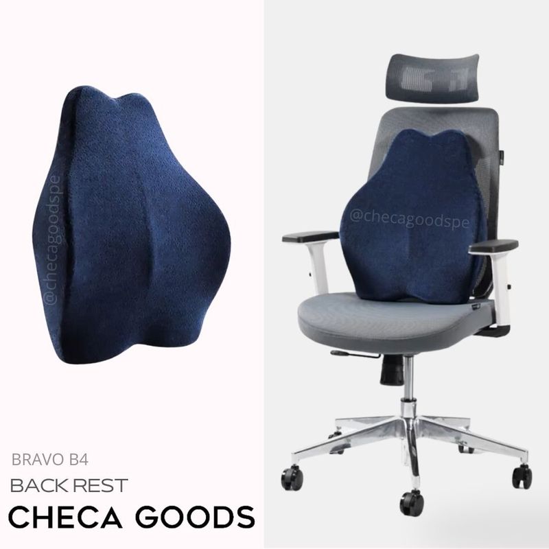 CHECAGOODS - Respaldar Espalda Ergonómico Oficina Original Checa Goods B4 Azul
