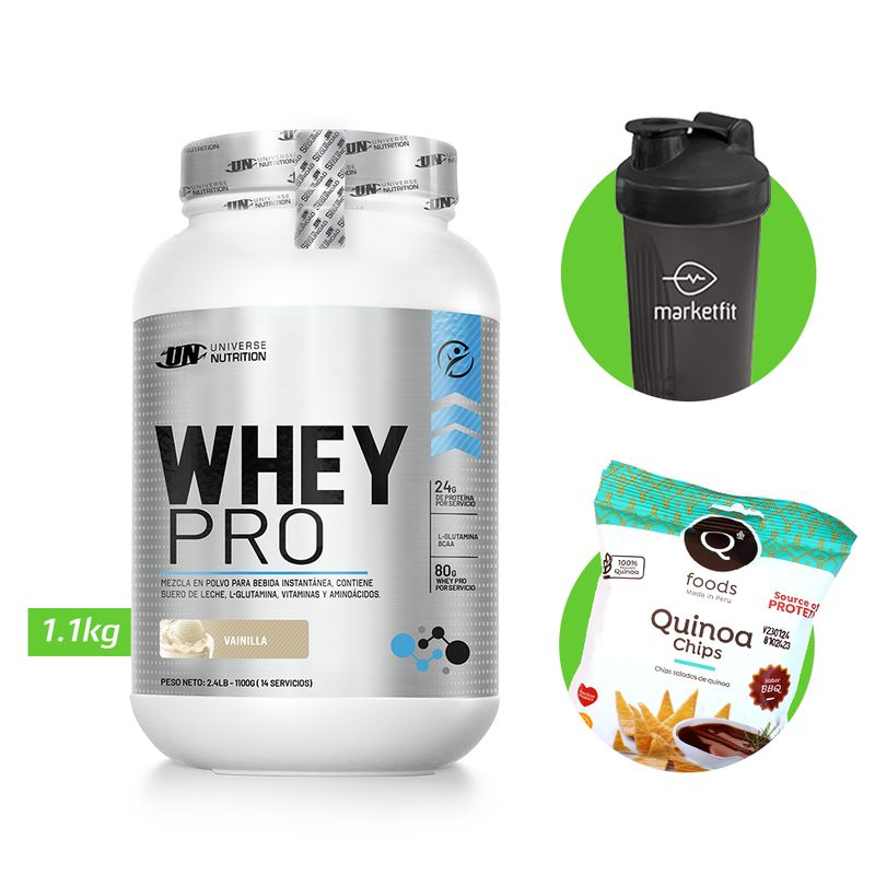 UNIVERSE NUTRITION - WHEY PRO 1.1 KG PROTEÍNA UN VAINILLA + REGALOS