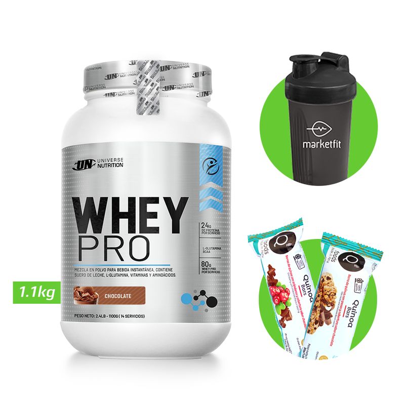 UNIVERSE NUTRITION - WHEY PRO 1.1 KG PROTEÍNA UN CHOCOLATE + REGALOS