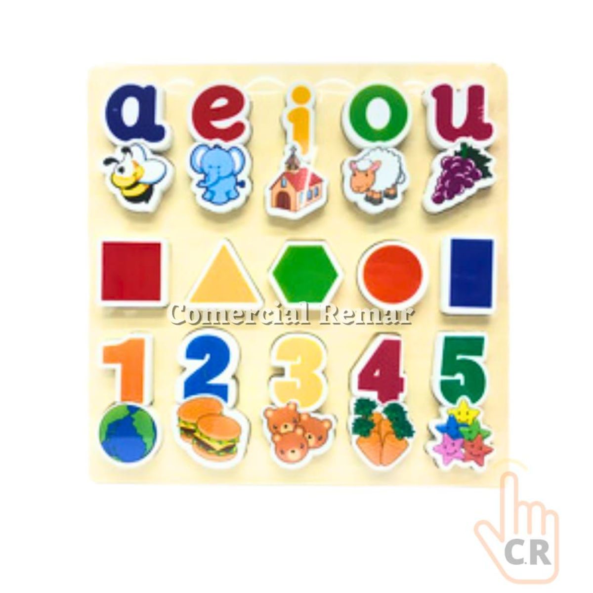 GENERICO - Rompecabezas de Vocales Números y Figuras Geométricas