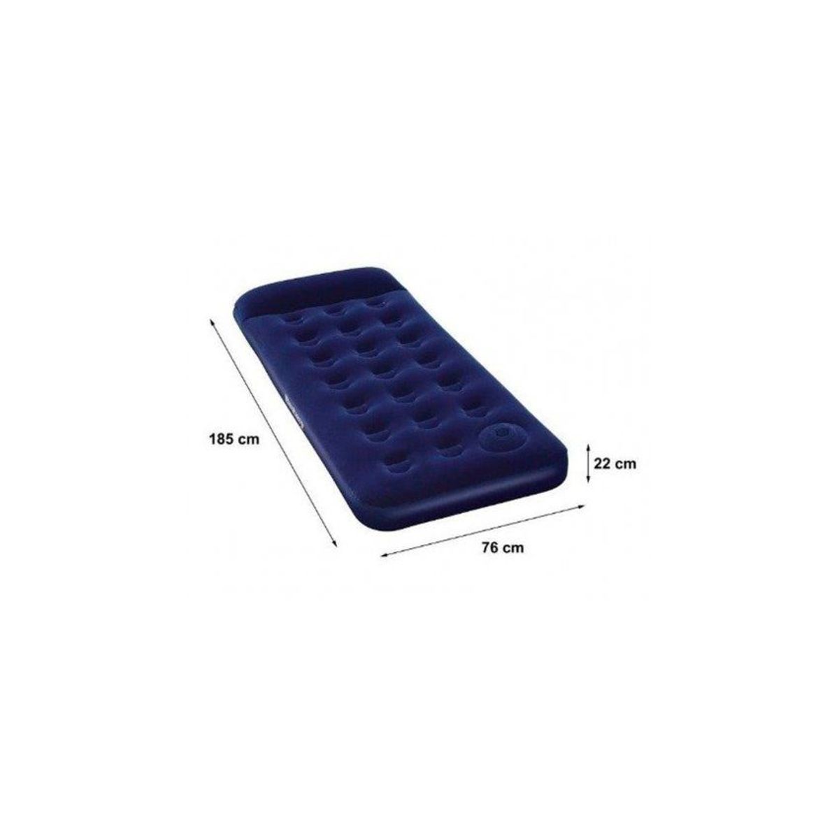 BESTWAY - Bestway - colchon inflable  de 1 plaza (1 almohadas + inflador) - azul