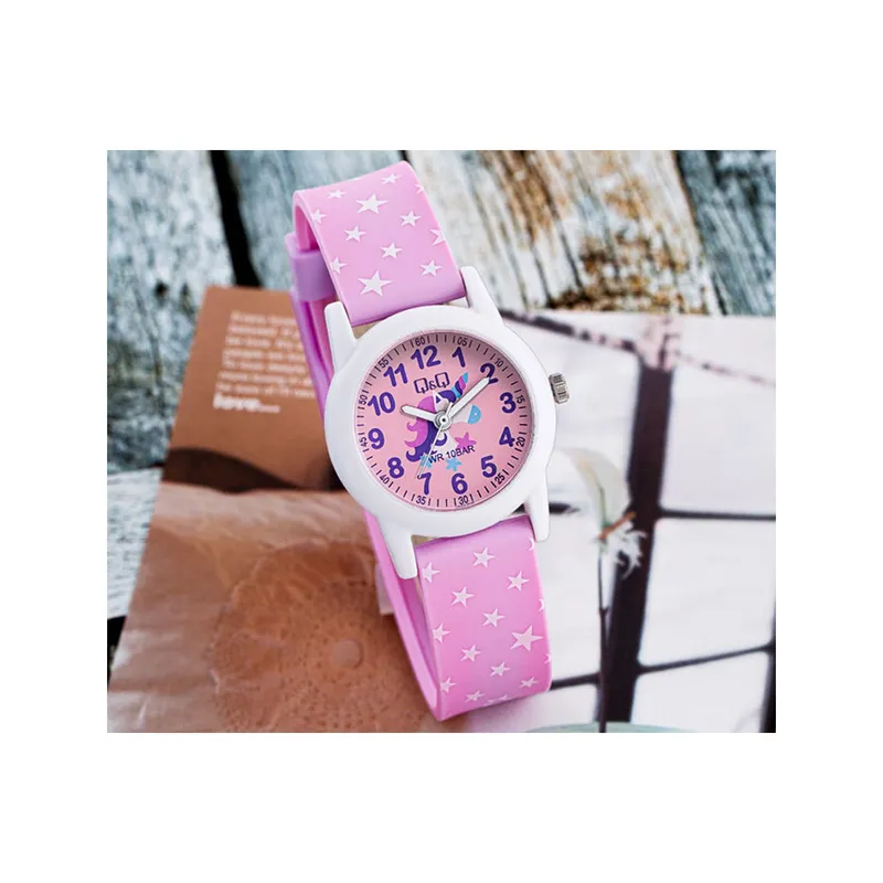 Q&Q - Reloj Q&Q para Niñas Acuático 10 BAR Diseño Unicornio