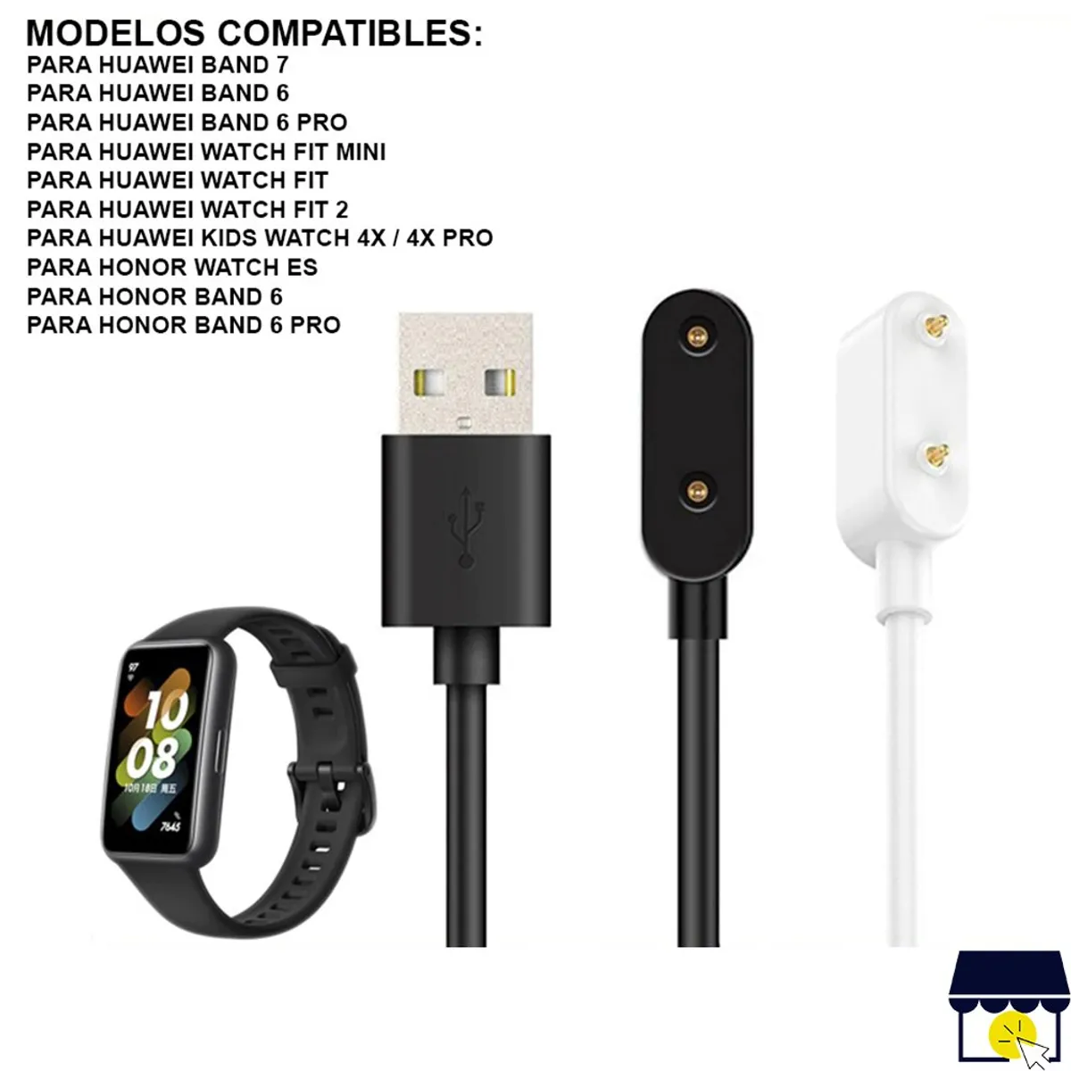 GENERICO - Cargador magnético para Smart band Huawei y Honor