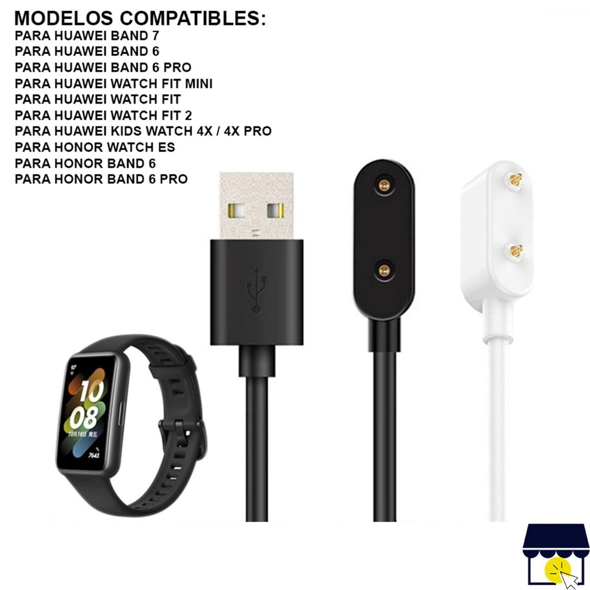 GENERICO - Cargador magnético para Smart band Huawei y Honor