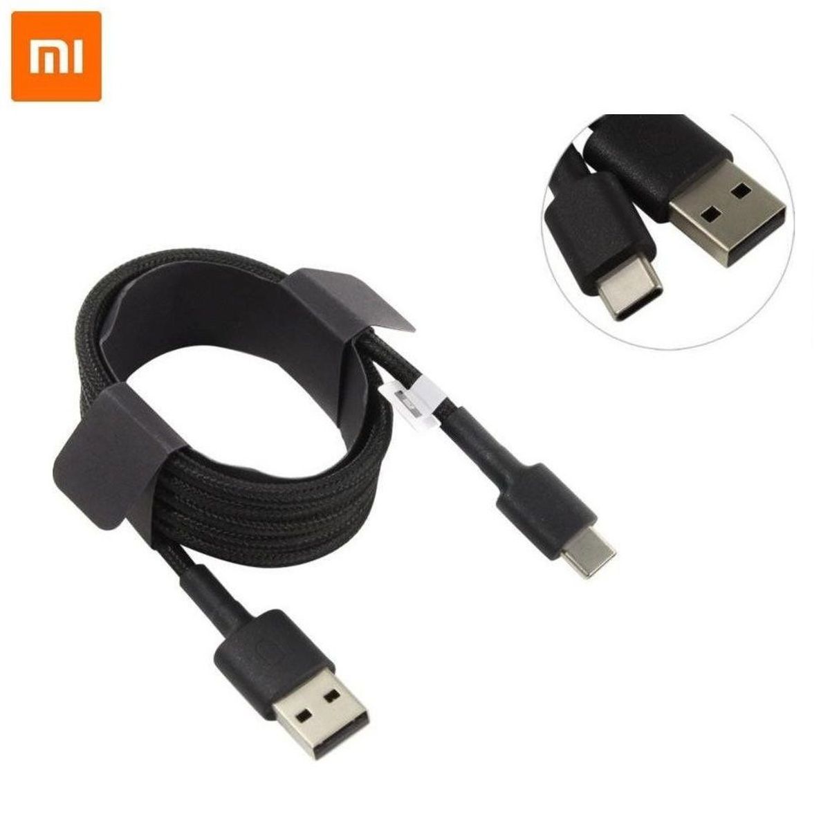 XIAOMI - Xiaomi Usb-C Mi Type-C Braided Cable de Datos Trenzado - Negro