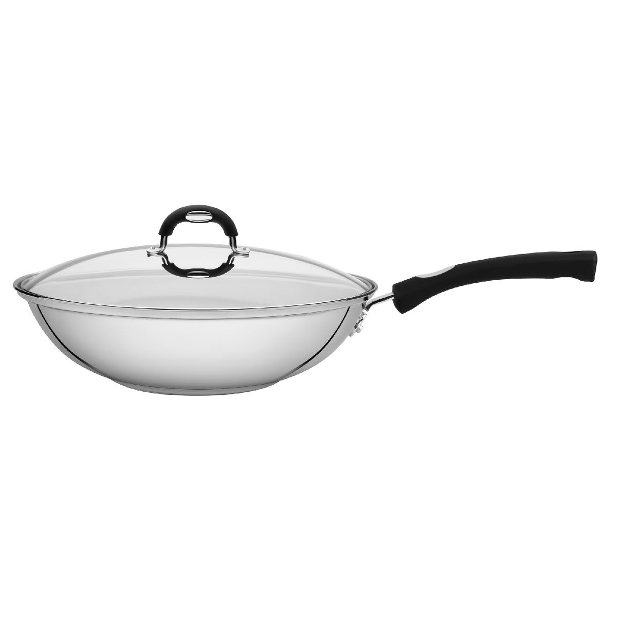 TRAMONTINA - Sarten Wok 28 cm acero inoxidable Tramontina