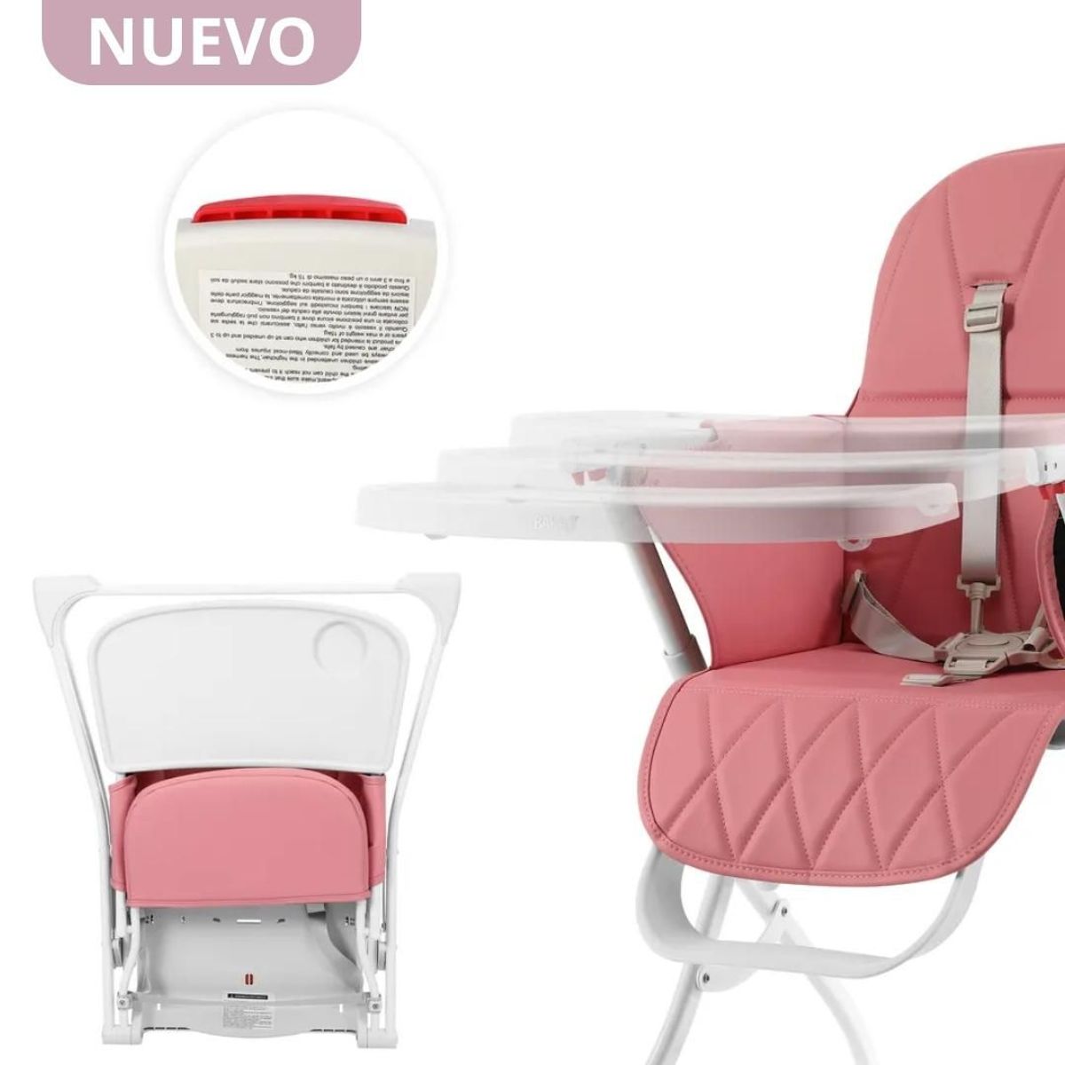 KINGDOM - SILLA DE COMER PLEGABLE PORTATIL MOSCÚ PINK