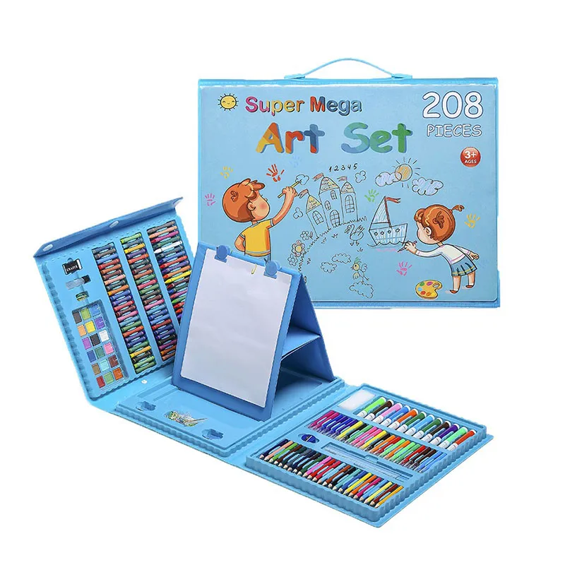 GENERICO - Mega set de arte 208 piezas - dibujar y pintar juego