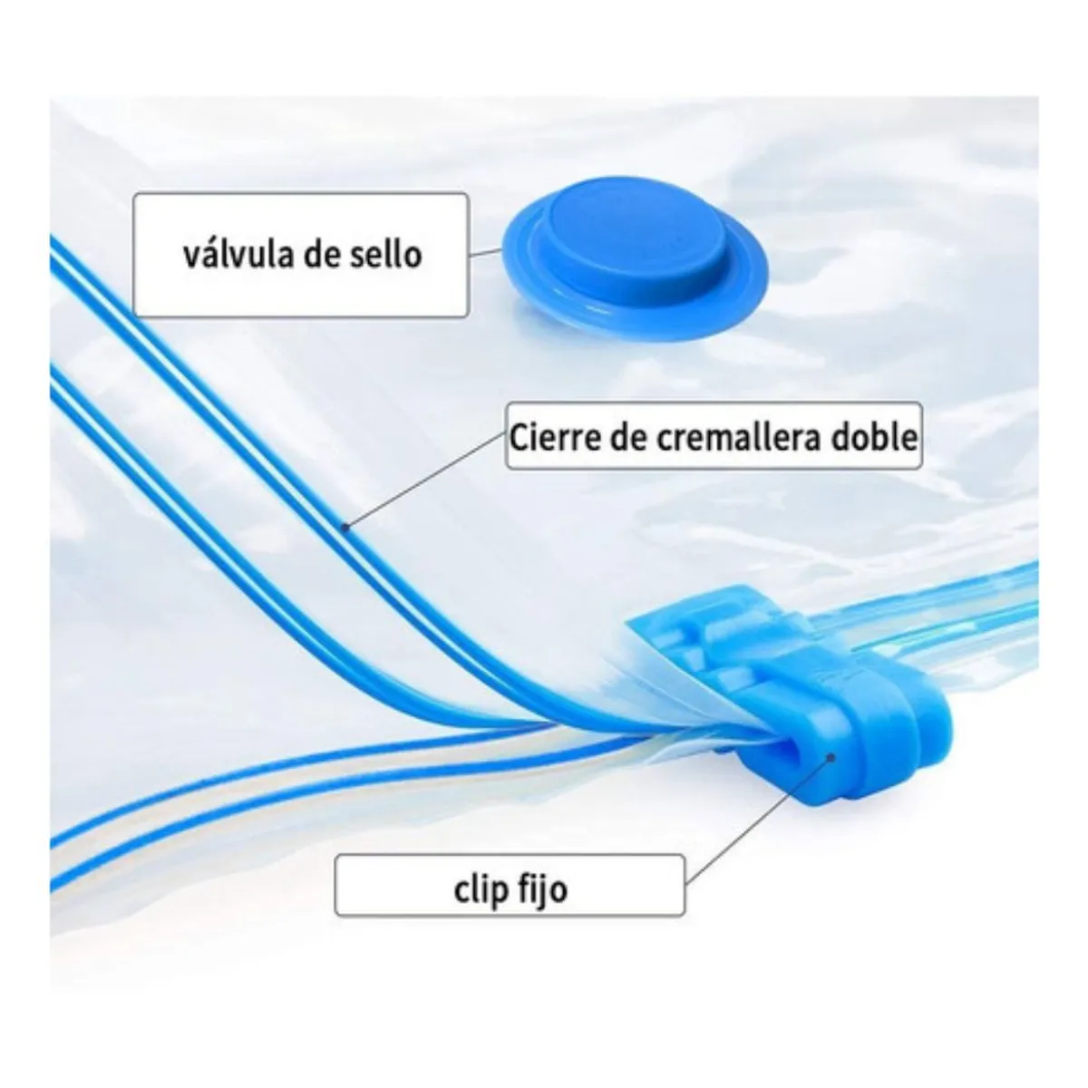 GENERICO - Bolsas al Vacío para Almacenamiento x 4 Unidades 70x100