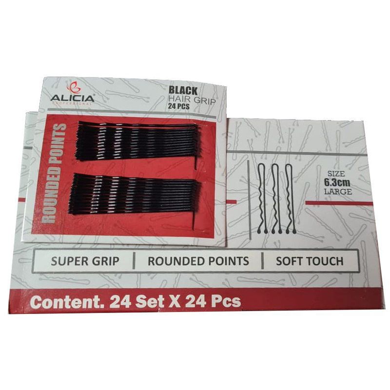 ALICE - Gancho de Metal para Peinados 6.3 cm Color Negro  Caja de 576 Uni