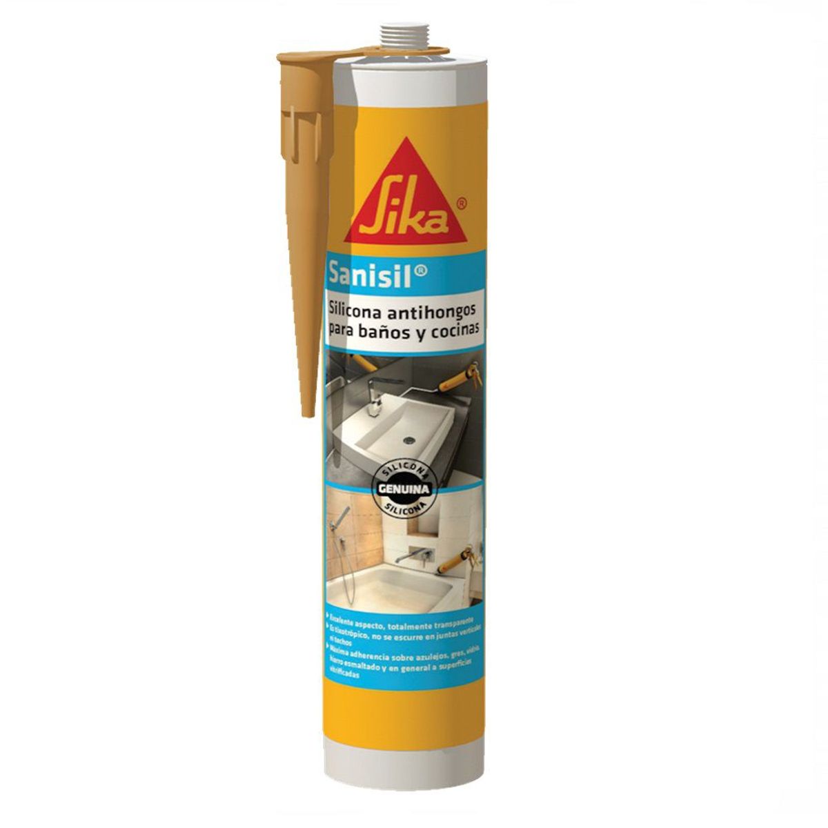 SIKA - Silicona para baños y cocinas Sika Sanisil Beige x 280 ml