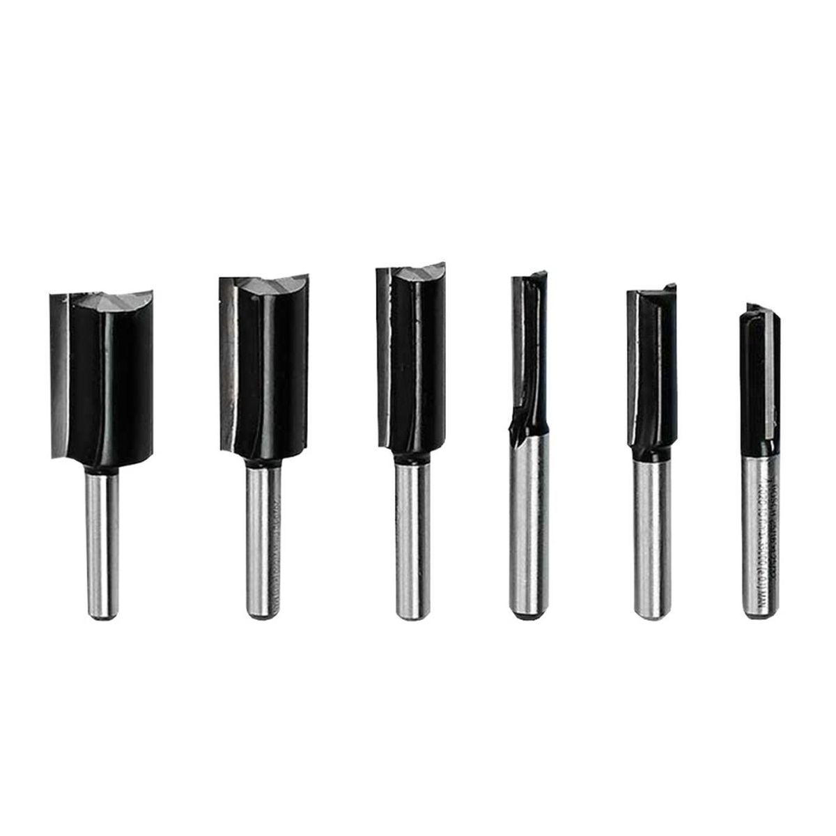 BOSCH - Set de 6 fresas rectas encastre 1/4" bosch 2607.017.467-000