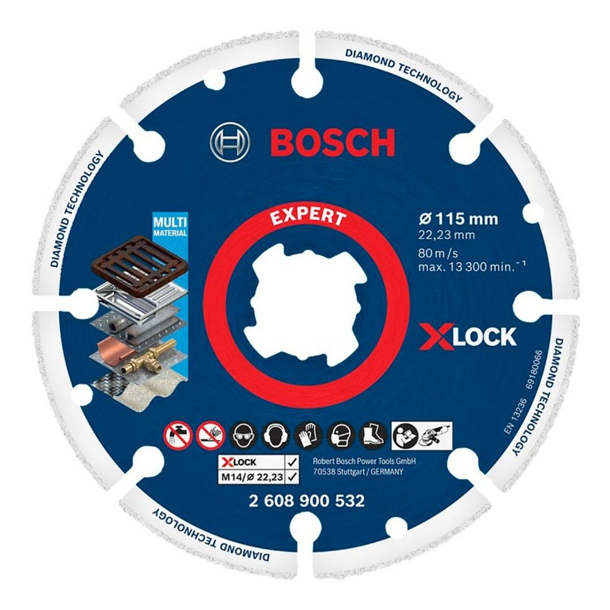 BOSCH - Disco Diamantado X-LOCK para Metal 4 1/2 Bosch
