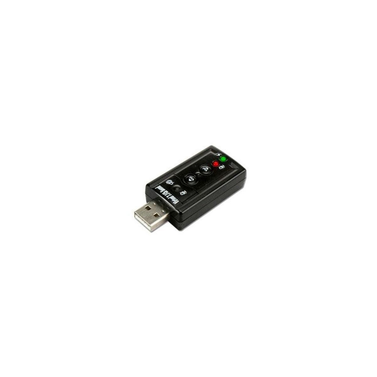 GENERICO - Tarjeta de sonido 7.1 usb audio 3d externo - negro