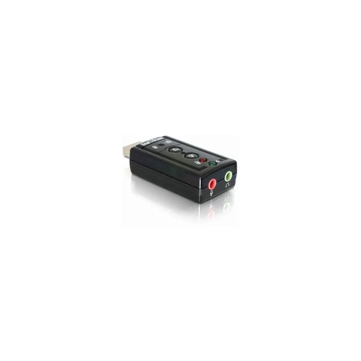 GENERICO - Tarjeta de sonido 7.1 usb audio 3d externo - negro