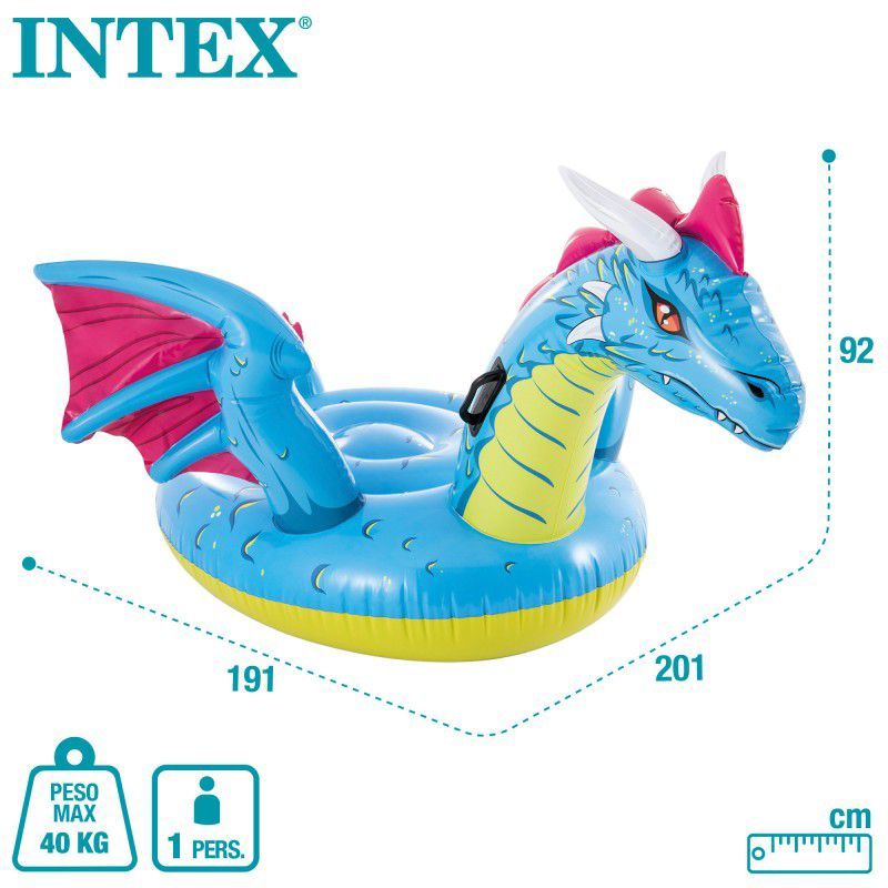 INTEX - Colchoneta inflable infantil INTEX dragón