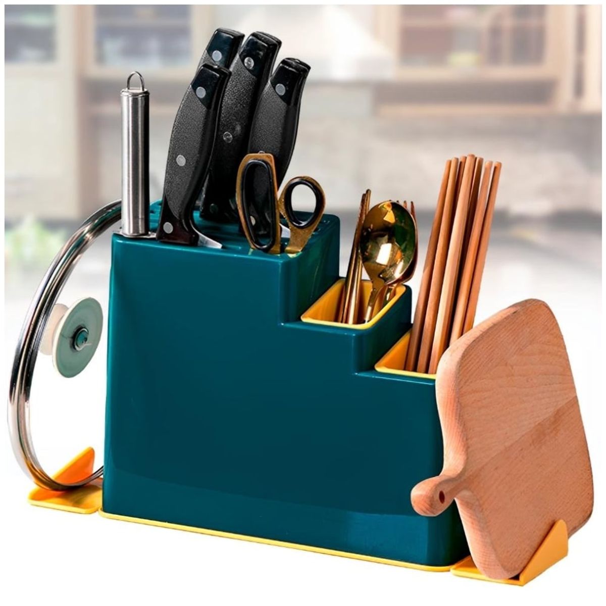 MINARI - Organizador Escurridor Porta Cubiertos Cuchillos Utensilios AZ P128