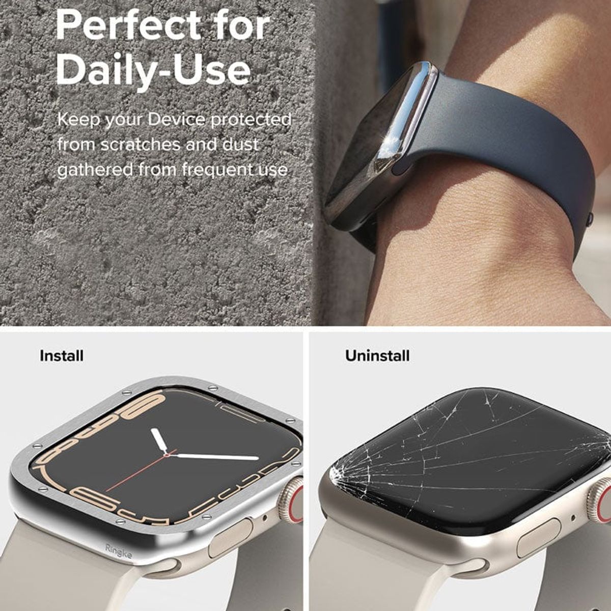 RINGKE - Case Acero Apple Watch 41mm Cart Premium - Ringke Bezel Importado